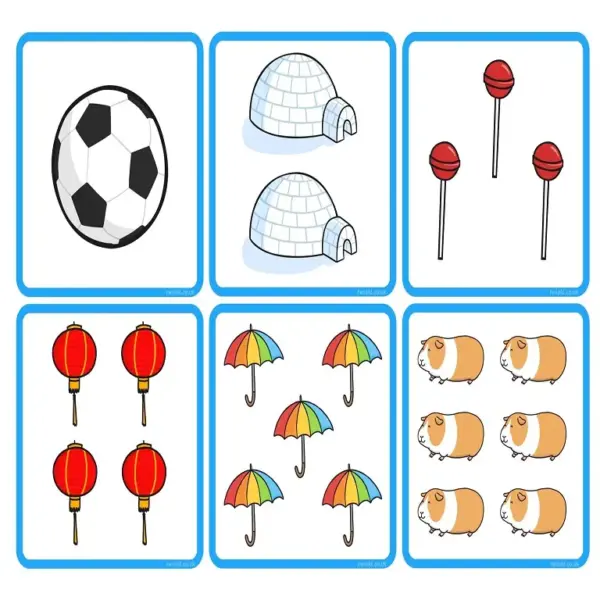 Number Matching Cards 1-10 | Printable Counting Game & Math Center Activity for Preschool, Pre-K, Kindergarten | Homeschool Math