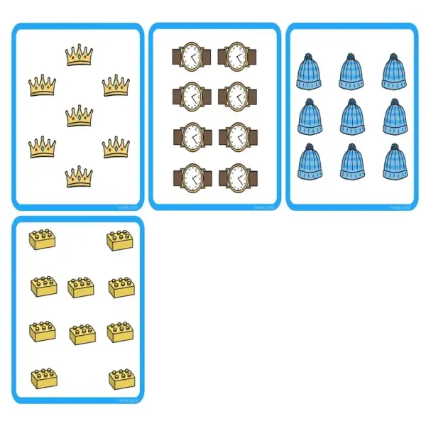 Number Matching Cards 1-10 | Printable Counting Game & Math Center Activity for Preschool, Pre-K, Kindergarten | Homeschool Math