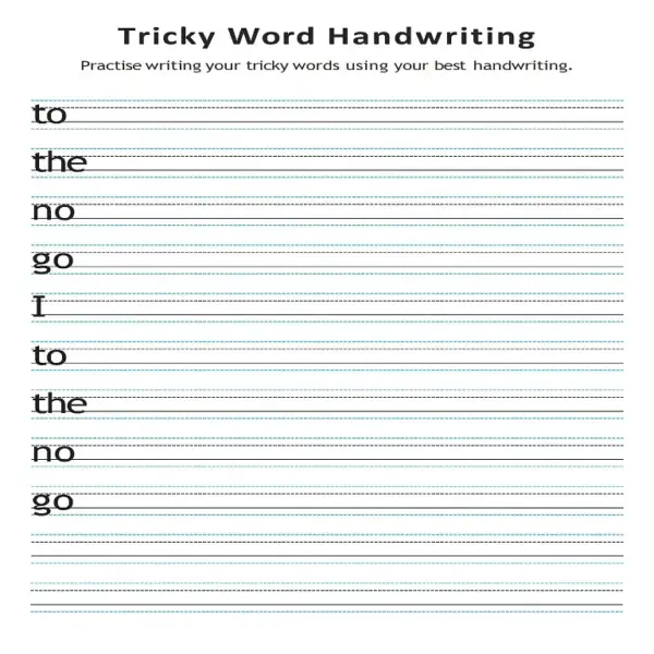 The Complete Tricky Words & CEW Handwriting Practice Pack | Phases 2-6