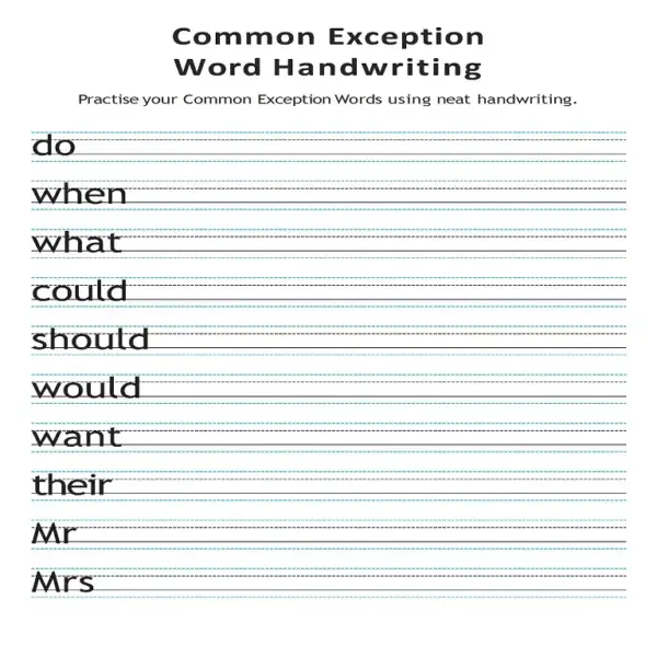 The Complete Tricky Words & CEW Handwriting Practice Pack | Phases 2-6