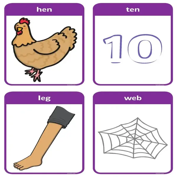 Master the Short 'e' Sound | CVC Word Flash Cards - Image 2
