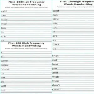 Master Cursive: First 100 High Frequency Words Workbook