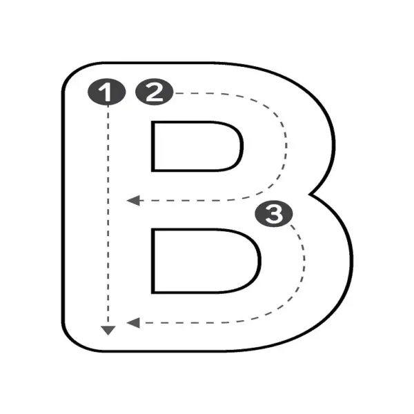 Lowercase b tracing worksheet