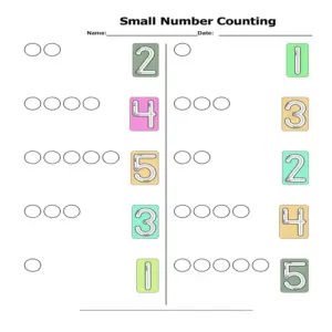 First Steps in Math: Counting Small Quantities Worksheets