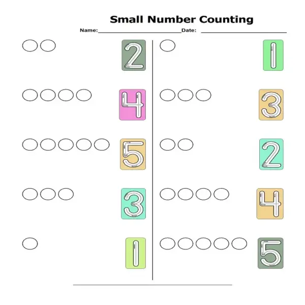 First Steps in Math: Counting Small Quantities Worksheets