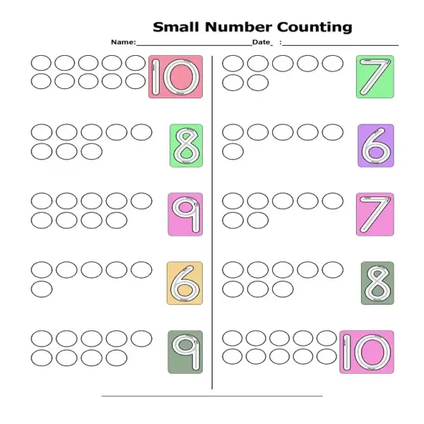 First Steps in Math: Counting Small Quantities Worksheets - Image 2