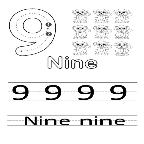 Count, Color & Trace Numbers 0-10 | All-in-One Printable Worksheets