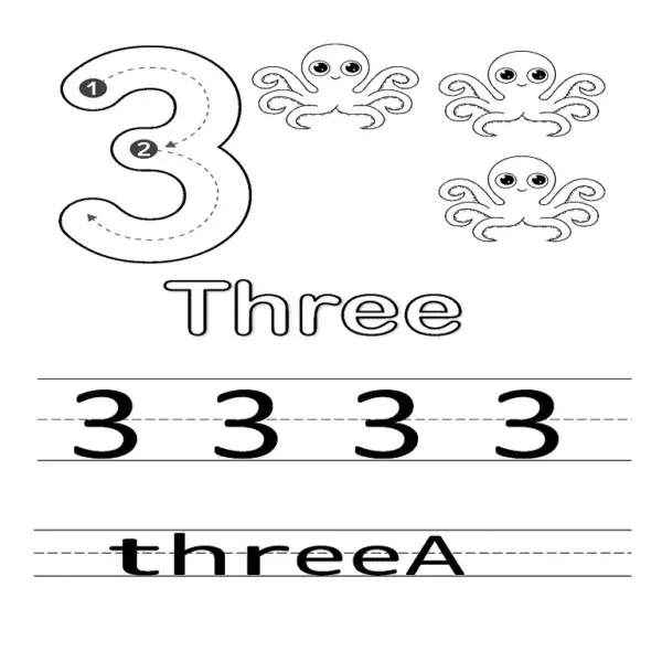 Count, Color & Trace Numbers 0-10 | All-in-One Printable Worksheets