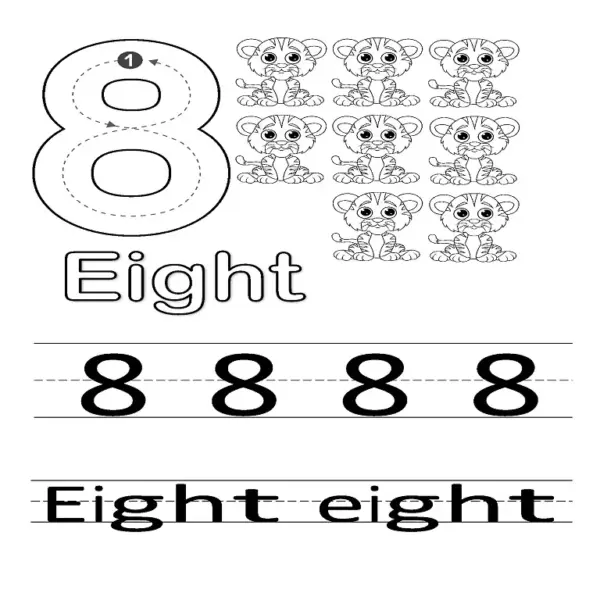 Count, Color & Trace Numbers 0-10 | All-in-One Printable Worksheets