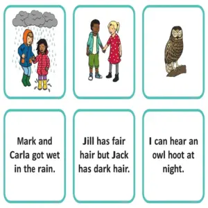 Inference & Reading Skills | Picture & Caption Matching Task Cards