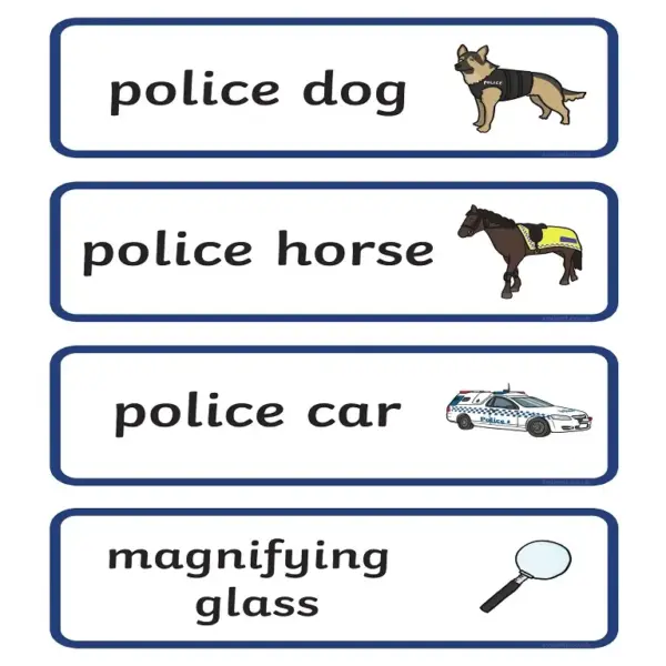 Community Helpers: Police Vocabulary Word Cards - Image 4