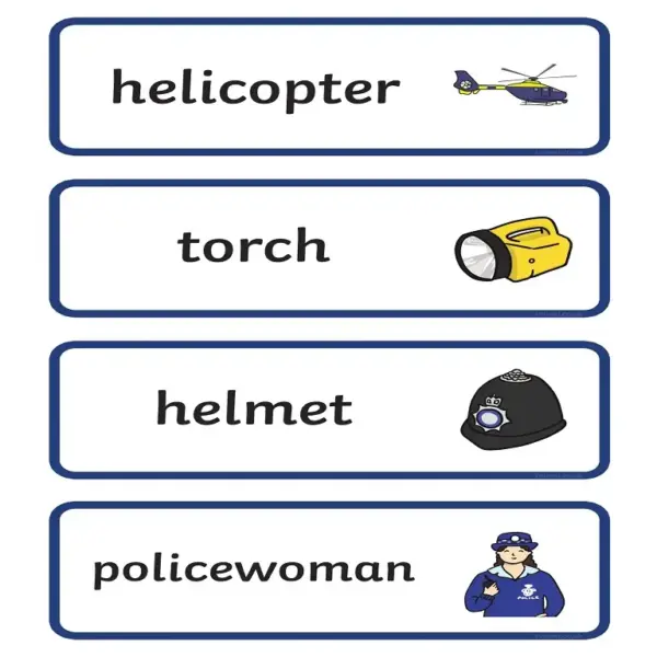 Community Helpers: Police Vocabulary Word Cards - Image 3