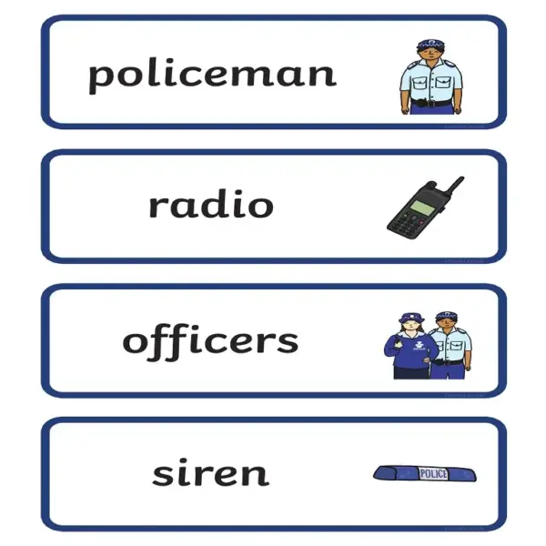 Community Helpers: Police Vocabulary Word Cards - Image 2