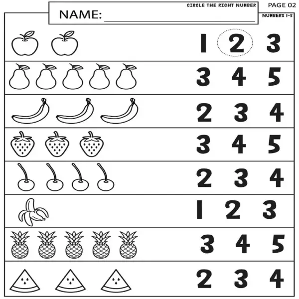 Count & Circle Fun | 10 Number Recognition Worksheets (1-10) - Image 4