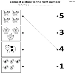 Connect & Count | 10 Picture-to-Number Matching Worksheets