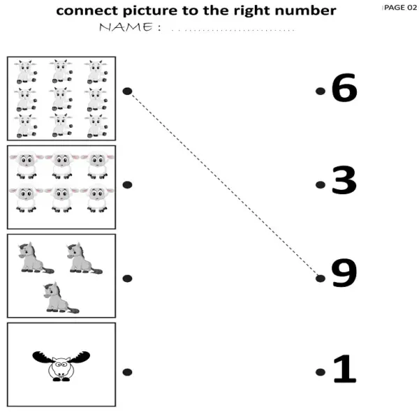 Connect & Count | 10 Picture-to-Number Matching Worksheets - Image 4