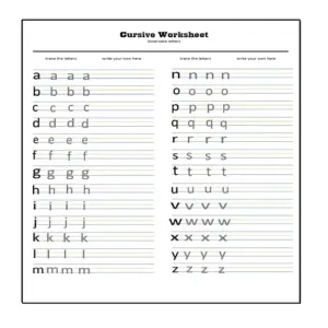 Modern Cursive Handwriting Practice Workbook | Printable PDF for Teens & Adults