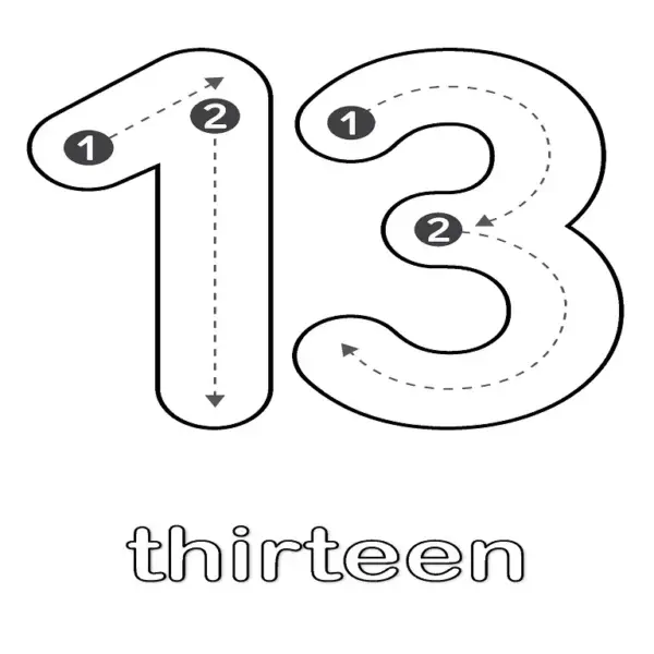 Number Tracing 10-20 Printable | Preschool Math Worksheets for Handwriting Practice & Fine Motor Skills | Homeschool & Kindergarten Activity