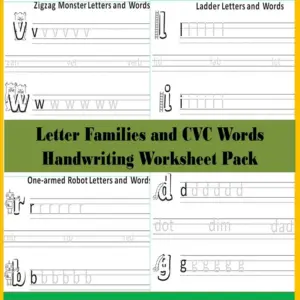 The Ultimate Handwriting & Phonics Pack | Letter Families & CVC Words