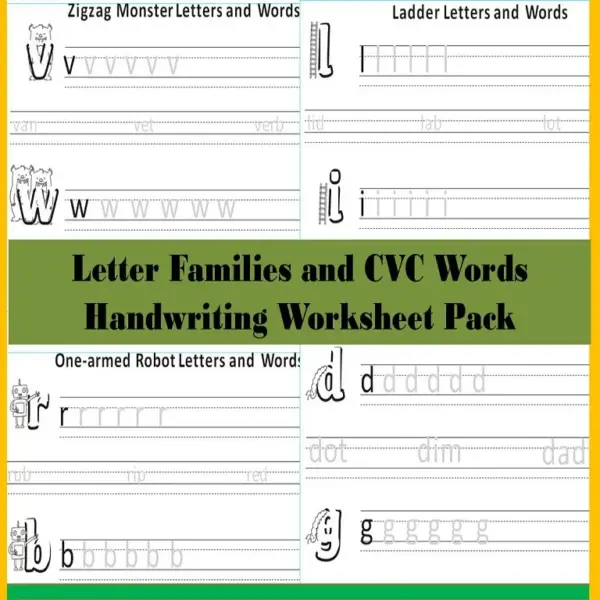 The Ultimate Handwriting & Phonics Pack | Letter Families & CVC Words